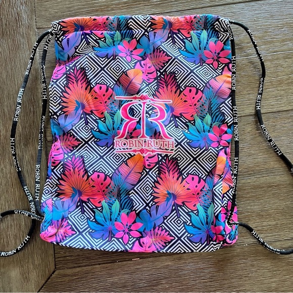 Robin Ruth Tropical Drawstring Nylon Bag Riviera Maya - Picture 1 of 7